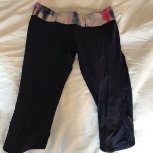 3/4 length navy blue tights